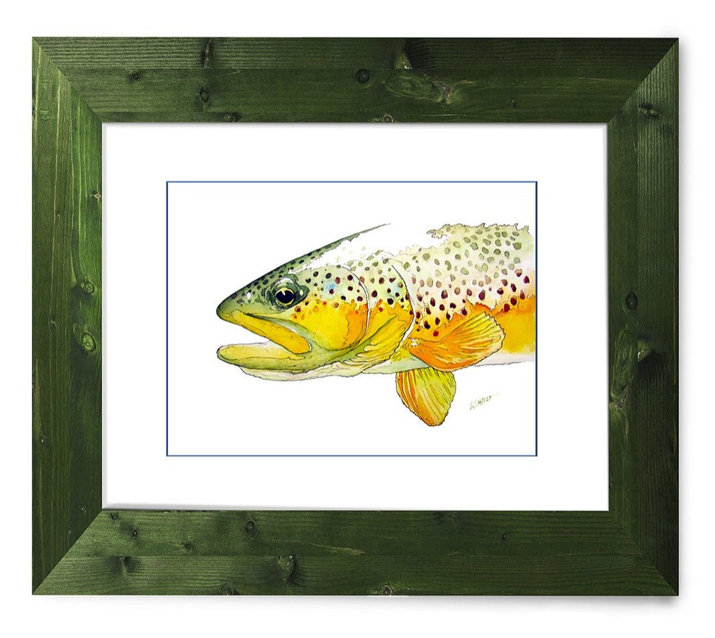 Golden Brown Trout - Original Illustration (Sold!)